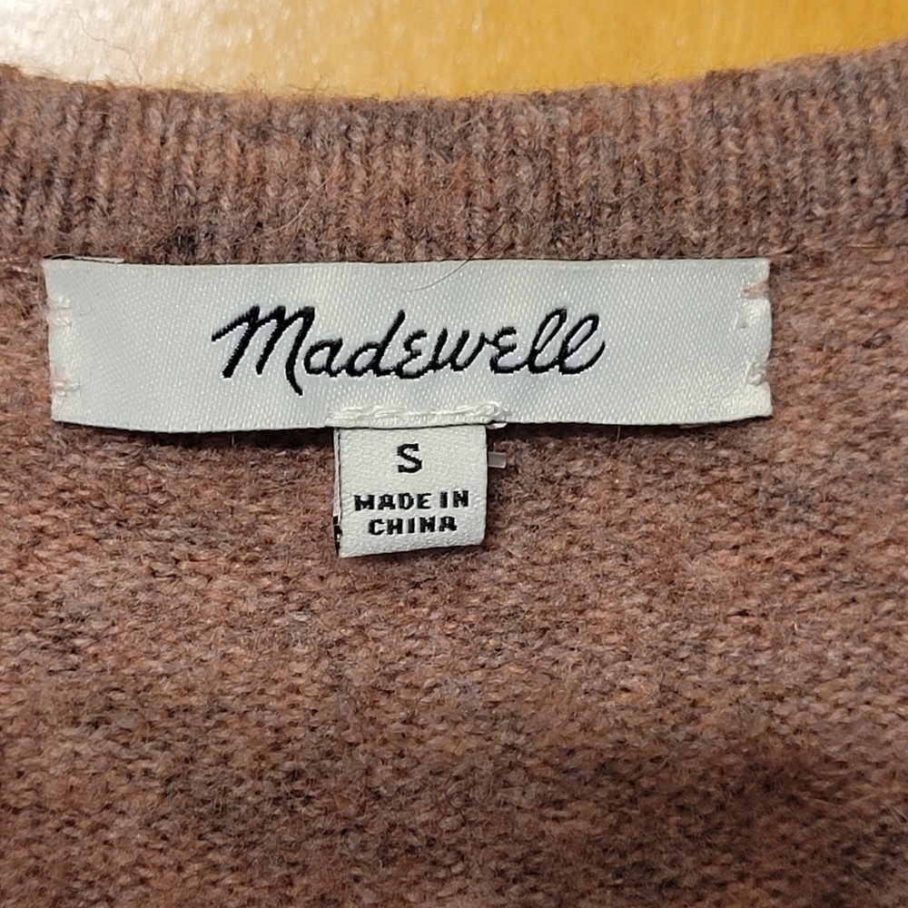 Madewell Kent Cardigan Sweater Heather Petal - Picture 7 of 8